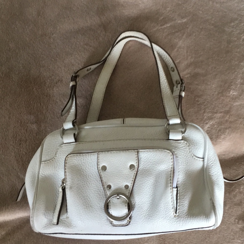 Talbots White Leather Satchel bag
